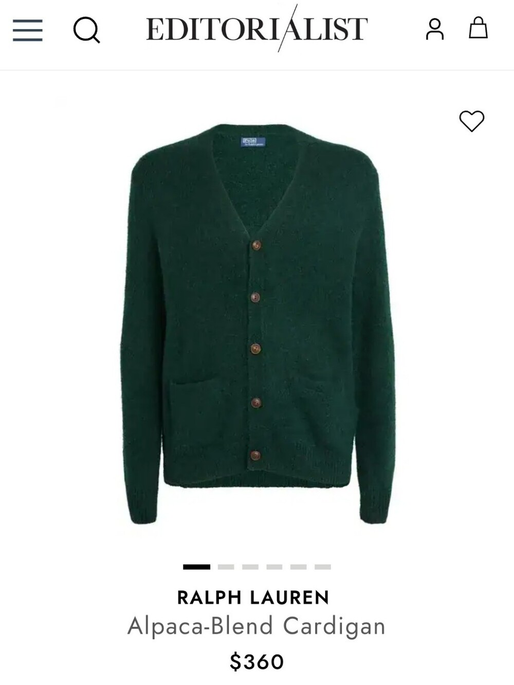 MEN'S Polo RALPH LAUREN Suede Patch V Neck Cardigan CASHMERE WOOL SZ M $498